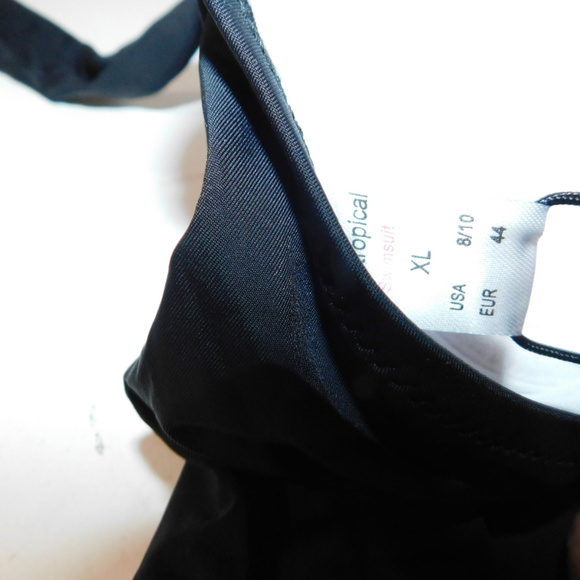 ***NWT Rain Tropical Black One Piece Swim Suit XL - Picture 5 of 5